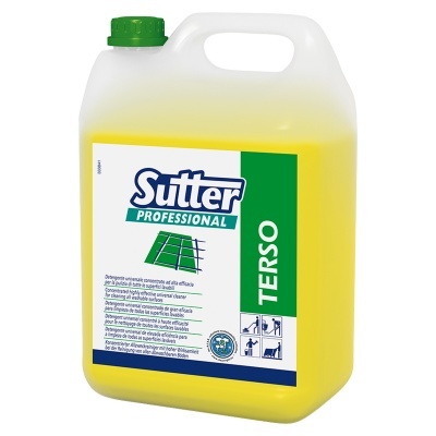 Recipiente plástico amarelo com detergente Sutter Professional TERSO