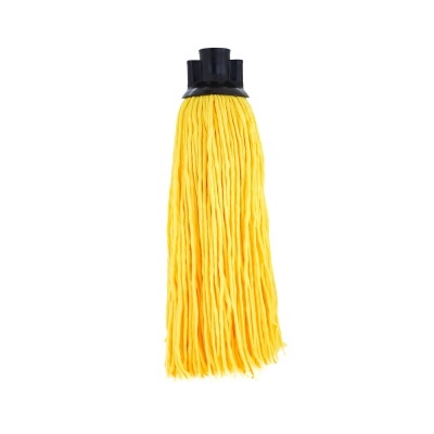 Mop de limpeza amarelo com conector preto