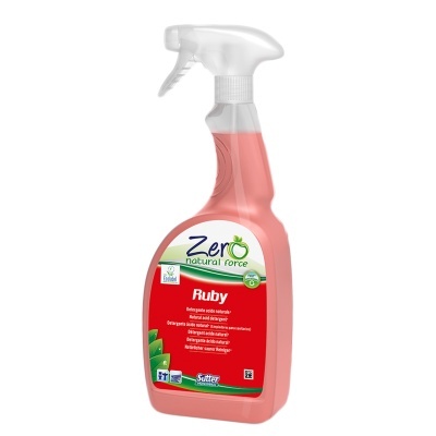 Frasco de spray com detergente Ruby cor rosa