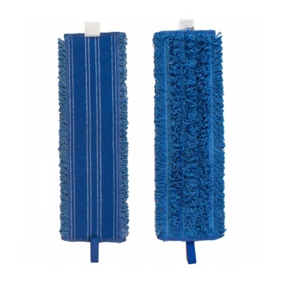 Dois panos azuis retangulares com texturas diferentes para limpeza