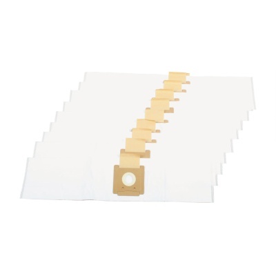 Conjunto de sacos para aspirador de pó brancos com entrada de cartão castanho