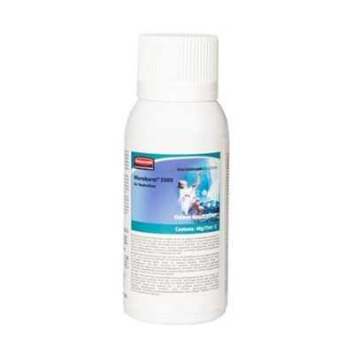 Frasco branco de Microburst 3000 com rótulo azul e branco