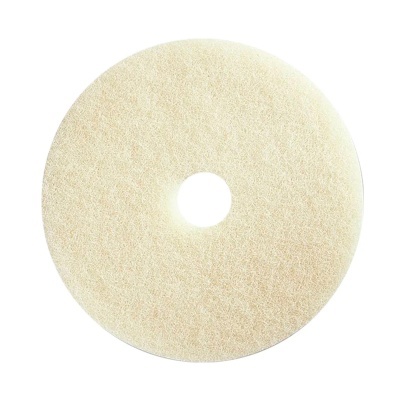 Disco de limpeza branco com furo central