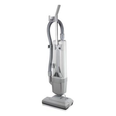 aspirador vertical cinzento e branco