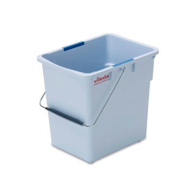Baldes de plástico azul claro Vileda Professional com pegas em metal