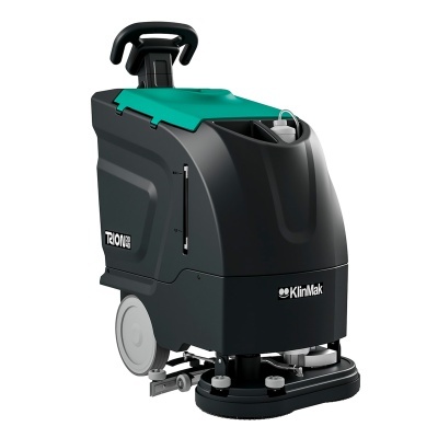 Máquina de limpeza industrial KlinMak TRIO ONE preta com tampa verde