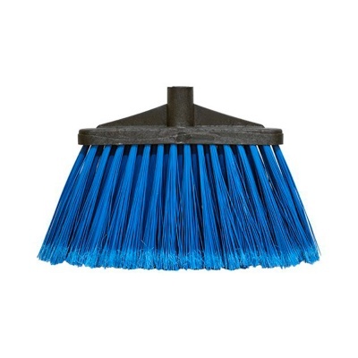 Escova de limpeza com cerdas azuis e base preta