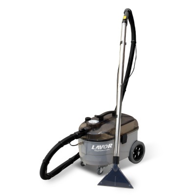 aspirador profissional LAVOR cinzento com tubo metálico e mangueira preta