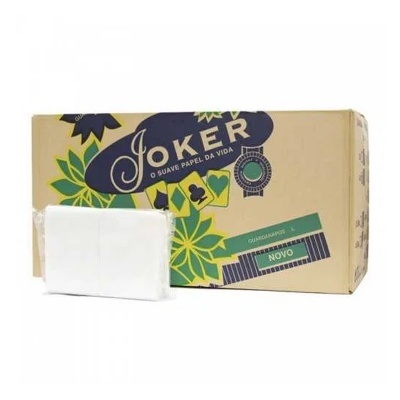 Embalagem de papel higiénico Joker com pacote branco em fundo branco