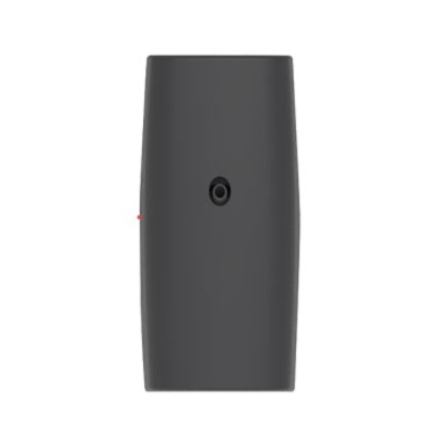 Barra preta retangular lisa com orifício central pequeno