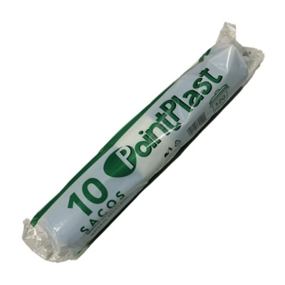 Embalagem de sacos de plástico da marca PaintPlast com 10 unidades