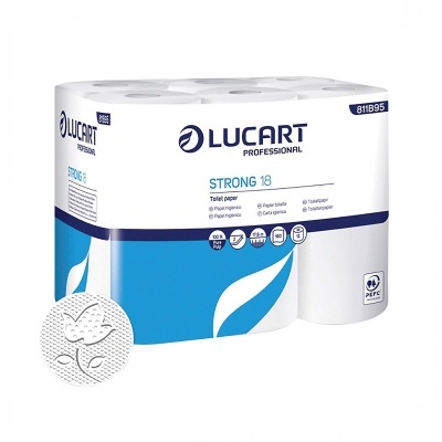 Pack de papel higiénico Lucart Professional Strong 18 com seis rolos