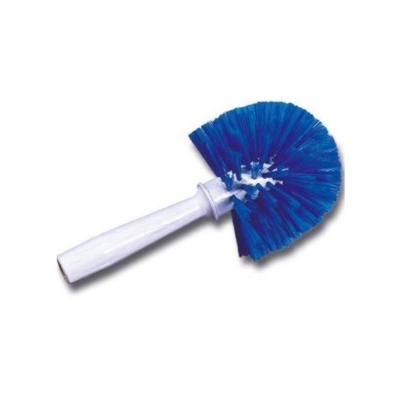 Escova de limpeza com cerdas azuis e cabo branco