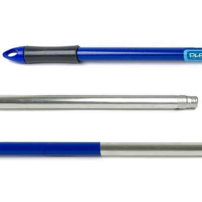 Cabo para ferramenta extensível azul e prateado com pega preta