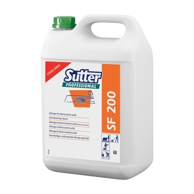 Recipiente plástico branco com detergente Sutter Professional SF 200