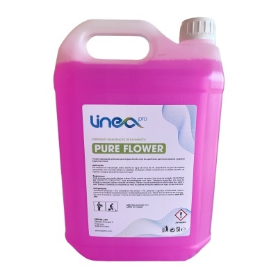 Galão plástico rosa de detergente manutenção de pavimentos Linea pro PURE FLOWER 5L