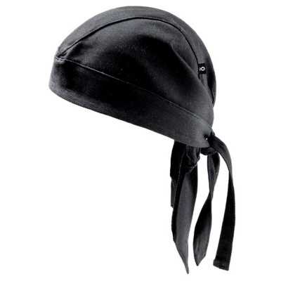 Bandana preta de tecido com nó ajustável