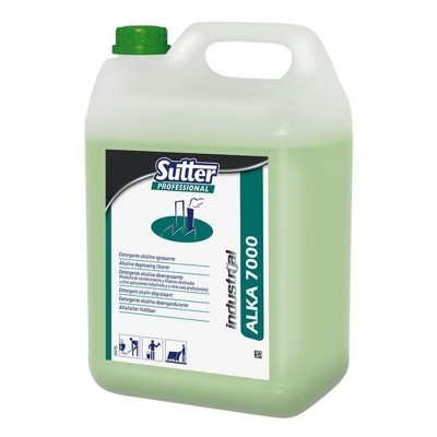 Bidão verde com detergente Sutter Professional ALKA 7000.