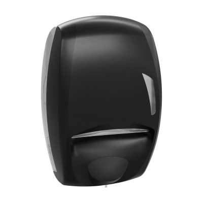 Dispenser de sabão líquido preto de parede com visor