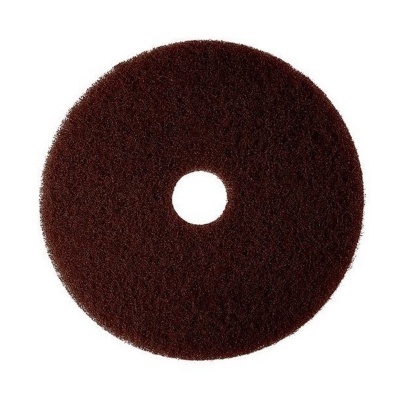 Disco abrasivo circular castanho com furo central