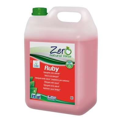 Frasco plástico de detergente ácido natural Ruby