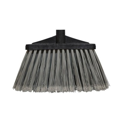 Vassoura preta com cerdas cinzentas