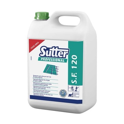 Recipiente branco de limpeza Sutter Professional S.F. 120 com tampa verde