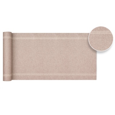 Rolha de pano bege claro com duas linhas brancas paralelas