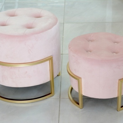 Conjunto de Pufes c/ Inox