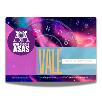Vale presente com tema de astrologia e símbolo do zodíaco