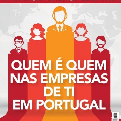 Capa de anuario 2015 com título e figuras humanas estilizadas em vermelho e laranja