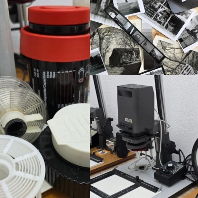 Aluguer de laboratório fotográfico analógico a preto e branco.