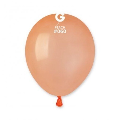 Balão de látex pêssego com texto branco G PEACH #060