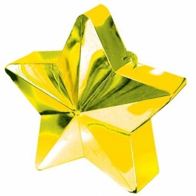 Estatueta estrela metálica amarelo-dourada brilhante