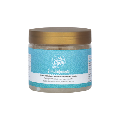 Frasco de emulsificante Just Add Love com tampa dourada