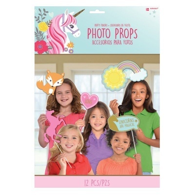 Conjunto de acessórios para fotos Photo Props coloridos com desenhos divertidos