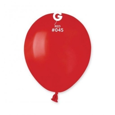 Balão vermelho com texto impresso branco G RED #045