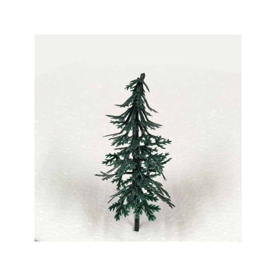 Árvore artificial verde escura sobre fundo branco