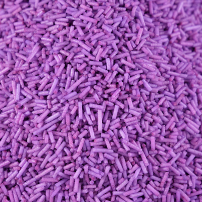 Granulados cilíndricos cor-de-rosa púrpura para decoração