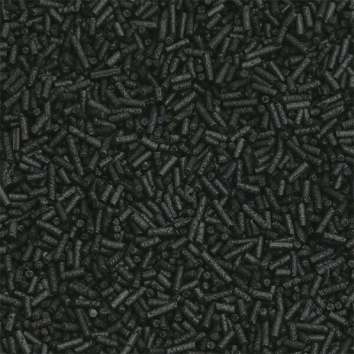 Pequenos tubos pretos com textura granulada dispostos densamente