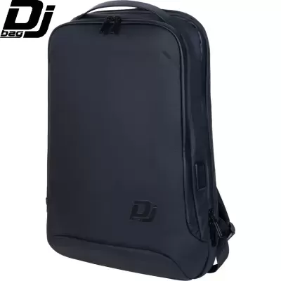 Mochila preta com fecho e logotipo Dj bag