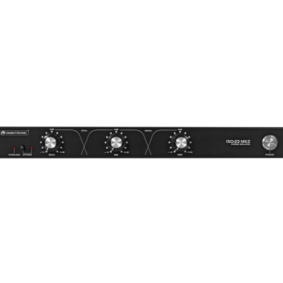 Equipamento eletrônico preto OMNITRONIC com botões de controlo e indicadores