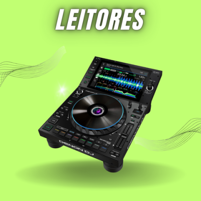 Leitor de DJ Denon DJ preto com ecrã a cores e roda tátil iluminada