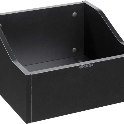 Caixa organizadora preta de madeira com logótipo Zin D