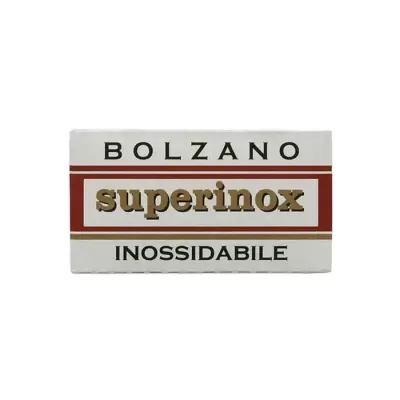 Embalagem de produto com as palavras BOLZANO superinox INOSSIDABILE