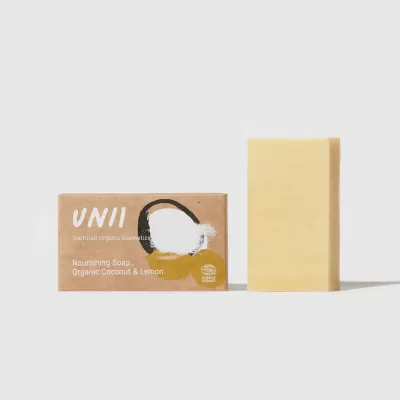 Sabonete sólido e embalagem de papel com design natural