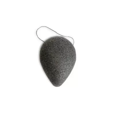 Esponja de pedra-pomes cinzenta com cordão preto
