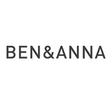 Logo BEN&ANNA em preto num fundo branco