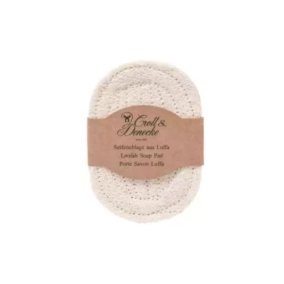 Suporte para sabonete oval de luffa com embalagem de papel castanho