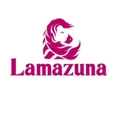 Logotipo Lamazuna com cavalo rosa